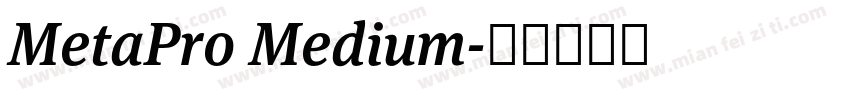 MetaPro Medium字体转换
